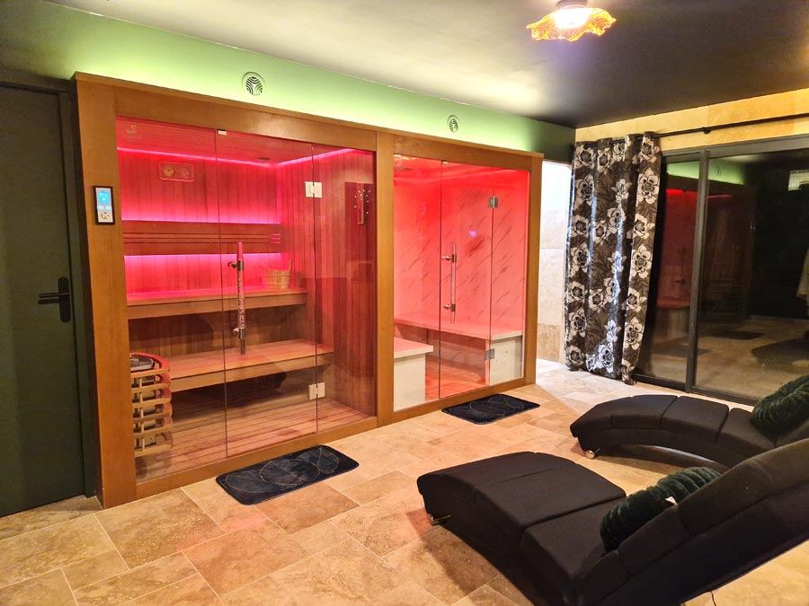 SPA avec sauna-et-hammam au gite et chambres d'hôtel le jardin des 4 saisons proche le Mans
